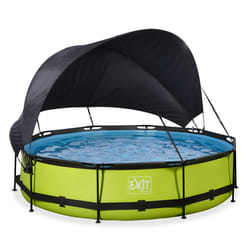EXIT Piscine Lime ø360x76cm avec voile d'ombrage et pompe filtrante - vert