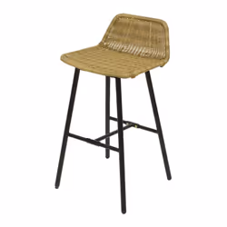 Tabouret haut Hanoi en résine tressée - Nos Envies Déco