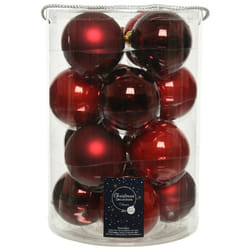 Boules de Noël en verre à suspendre 8 cm Rouge. 16 sept.