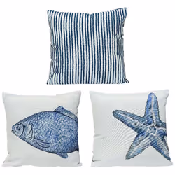 Coussin Bleu Blanc Multicouleur 40 x 40 cm