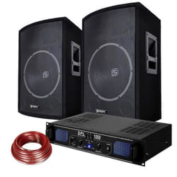 Enceintes DJ - SKYTEC - SL15 - 15 Pouces - Amplificateur Inclus - Puissance 800W