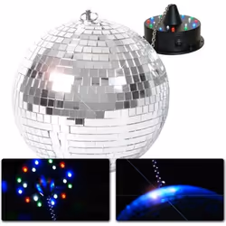 Boule à facettes 30cm - Beamz - avec moteur et LEDs