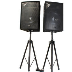 Pack Sono - VONYX - SL15 - 2x Enceintes 800W - Woofer 15 Pouces - Pieds et Sacoche Inclus
