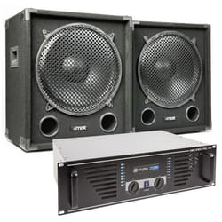 Caisson de Basse - Max - MAX15SUB - 2400W - Amplificateur Professionnel - Noir