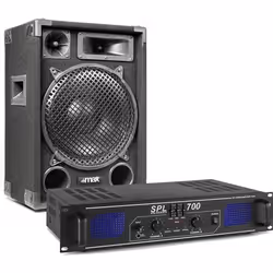 Enceinte passive - SKYTEC - MAX12 - 700W - Amplificateur 2 x 350W - Câbles intégrés