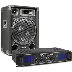 Enceinte passive - SKYTEC - MAX12 - 700W - Amplificateur 2 x 350W - Câbles intégrés