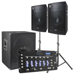 Set DJ - SKYTEC - SkyTec 2.1 - 1600 Watts - Table de mixage - Mobile et polyvalent