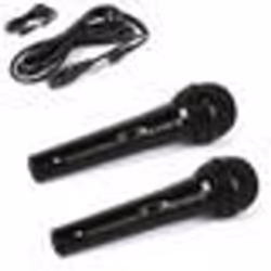 Microphones filaires Fenton DM100 - Idéal chant et discours - 2 microphones avec cordon de 3 mètres