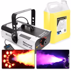 Machine à Fumée avec Lumière et 5 Litres de Liquide - BEAMZ S1500LED - 1500 Watts - 9 LEDs RGB