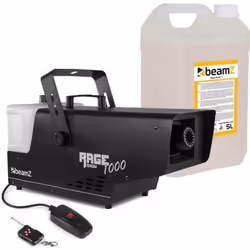 BeamZ Rage 1000 - Machine à neige avec contrôleur sans fil et liquide 5L - Effet flocons de neige Grand réservoir de 2000 ml