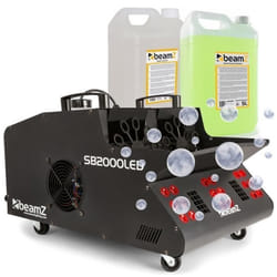 Machine à fumée et à bulles - BEAMZ - SB2000LED - 2000W - 5L liquide à bulles - 5L liquide à fumée