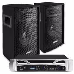Système de sonorisation - VONYX - DJ 300W - Haut-parleurs SL8 - Amplificateur Bluetooth VPA300 - 300W