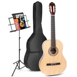 Guitare acoustique classique MAX SoloArt avec pupitre - Bois - idéal pour débuter