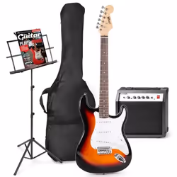Set de guitare électrique MAX GigKit - Sunburst - Idéal pour débuter - Ampli 40W
