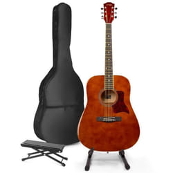 Guitare acoustique MAX SoloJam - Marron - Contient tout ce dont vous avez besoin pour commencer à jouer