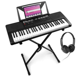 Max Rhapsody54 - Clavier Électronique 54 Touches avec Casque Audio et Stand Idéal Débutant – Clavier MIDI