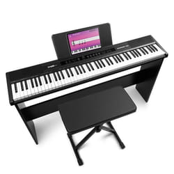 Max RhapsodyDP88W – Piano Électronique 88 Touches pour Musicien Confirmé avec Meuble en Bois Pédale de Sustain Banc Inclus