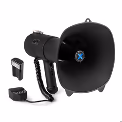 Vonyx MEG090 Pack Mégaphone 90W - avec Batterie Rechargeable Vonyx MRB12 Portée Jusqu’à 14 km