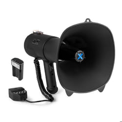 Vonyx MEG090 Pack Mégaphone 90W - avec Batterie Rechargeable Vonyx MRB12 Portée Jusqu’à 14 km