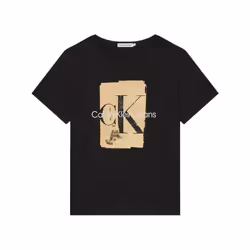 T-shirt Noir Garçon Calvin Klein Jeans Second Skin