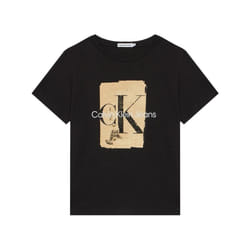 T-shirt Noir Garçon Calvin Klein Jeans Second Skin