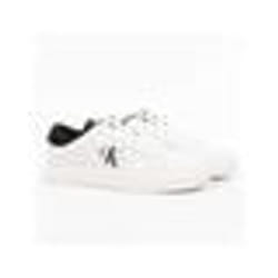 Chaussures basses en cuir Classic cupsole low - Ck jeans - Homme - Blanc - Lacets - Semelle plate