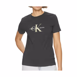 T-shirt Noir Femme Calvin Klein Jeans Archival Monologo