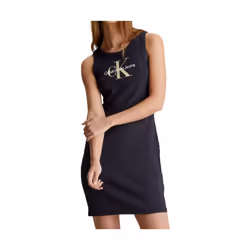 Robe Noir Femme Calvin Klein Jeans Archival Monologo