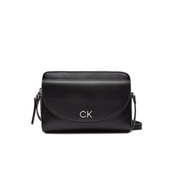 Sac bandoulière cuir PU logo métal  -  Calvin klein - Femme