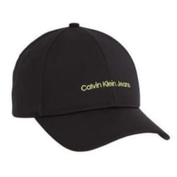 Casquette Noire Pour Homme Calvin Klein Jeans en Coton Biologique