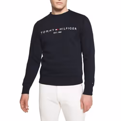 Sweat Tommy Hilfiger Logo Bleu marine pour Homme