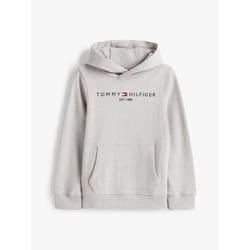 Tommy Hilfiger Sweat à Capuche pour Garçon - Couleur Gris, Taille 8, Modèle Confortable et Basique