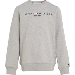 TOMMY HILFIGER Sweatshirt Essential Gris pour Garçon - Coupe décontractée et style intemporel, taille 8 ans.
