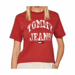 T-shirt Rouge Femme Tommy Jeans Classic College
