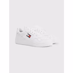 Tommy Hilfiger EM0EM00955YBR, Tennis, Mâle, Adulte, Blanc, Caoutchouc, Cuir