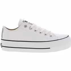 Baskets basses Femme - BK - Blanches - Lacets plats