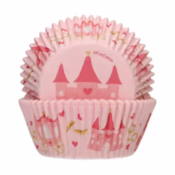 FunCakes F84195, Caissettes pour cupcake / muffin, Rond, Rose, Papier, 48 pièce(s)