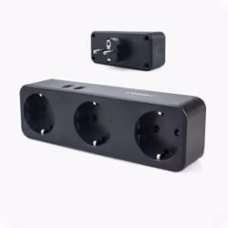 Voomy Split X3, Type F, Type F, Type F, Type F, 220 - 250 V, Noir