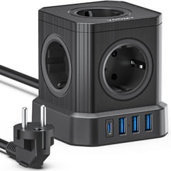 Voomy Power Cube S6 multiprise 2 m 5 sortie(s) CA Intérieure Noir