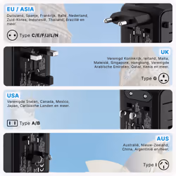 Voomy Travel Y20 adaptateur prise d'alimentation Universel Noir