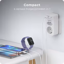 Voomy Split X2-c adaptateur prise d'alimentation Type E/F (hybride) Type F Blanc