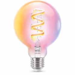 WiZ Globe filament transparent 40 W G95 E27, Ampoule intelligente, Transparent, E27, Blanc, 470 lm, 6,3 W