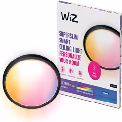 WiZ Plafonnier Superslim 32 W, Éclairage de plafond intelligent, Blanc, LED, Ampoule(s) non remplaçable(s), 2200 K, 6500 K