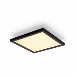 Philips Hue White ambiance Panneau carré Aurelle, Éclairage de plafond intelligent, Bluetooth, Noir, LED, Ampoule(s) non remp ...