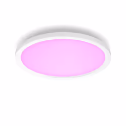 Philips Hue White and Color ambiance Panneau rond Surimu, Éclairage de plafond intelligent, Blanc, Bluetooth, LED, Ampoule(s) ...