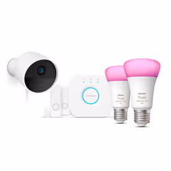 Philips Kit de démarrage Secure avec caméra, E27, 2000 K, 6500 K, 9 W, 25000 h, 25000 h