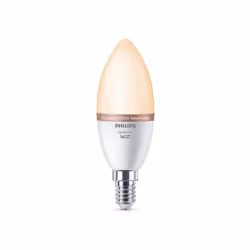 Philips 3 ampoules flamme 40 W C37 E14, Ampoule intelligente, Wi-Fi/Bluetooth, Blanc, LED, E14, Blanc chaud