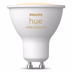 Philips Hue White ambiance GU10, Spot d'éclairage intelligent, Bluetooth/Zigbee, Blanc, LED, GU10, GU10