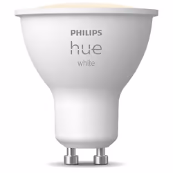 Philips Hue White GU10, Spot d'éclairage intelligent, Bluetooth/Zigbee, Blanc, LED, GU10, GU10