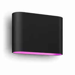 Philips Hue White and Color ambiance Applique murale intérieure et extérieure Dymera, Noir, LED, Ampoule(s) non remplaçable(s ...